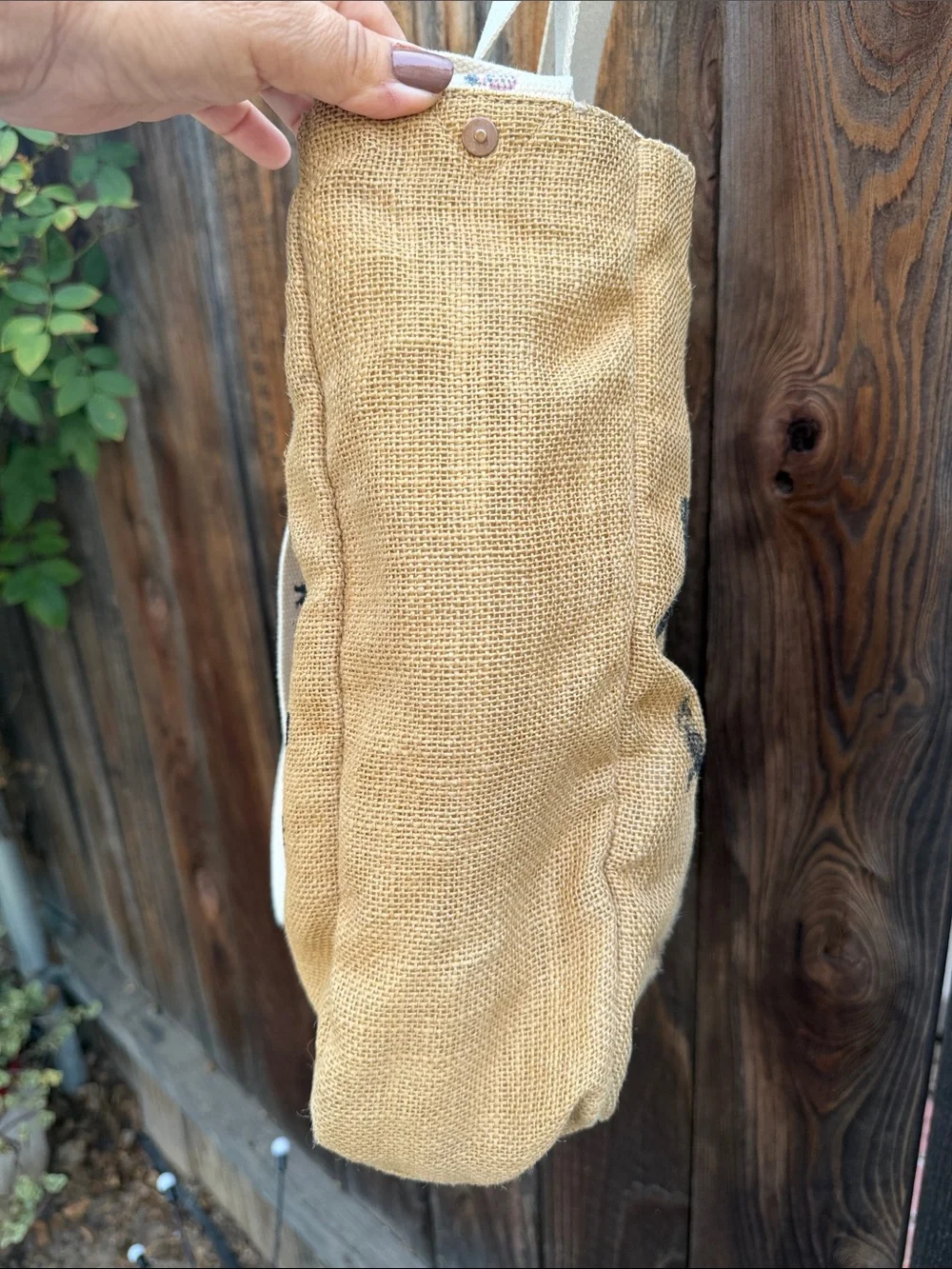 FEED Burlap Large Tote Bag with crossbody strap.❤️RARE